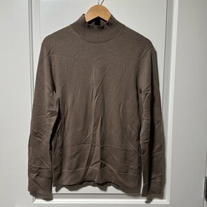 Club Monaco brown wool mock neck sweater size small